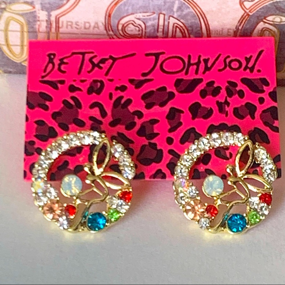 🧚‍♂️🆕 Betsey Johnson Style - Crystal Fairy Stud Earrings